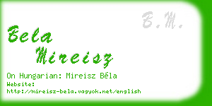 bela mireisz business card